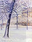 Park in the Snow, Paris by Gustave Caillebotte